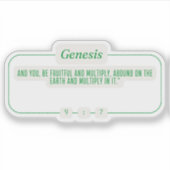 Genesis 9:7 sticker (Voorkant)
