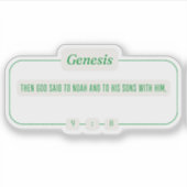 Genesis 9:8 sticker (Voorkant)