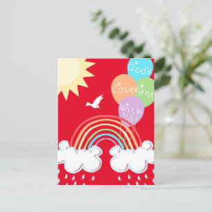 Genesis 9 Gods convenant met Man van de regenboog Briefkaart