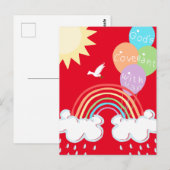 Genesis 9 Gods convenant met Man van de regenboog Briefkaart (Voorkant / Achterkant)