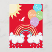 Genesis 9 Gods convenant met Man van de regenboog Briefkaart (Voorkant)