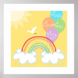 Genesis 9 Gods Verbond met de Mens de Regenboog Poster