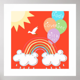 Genesis 9 Gods verbond met de mens de regenboog Poster