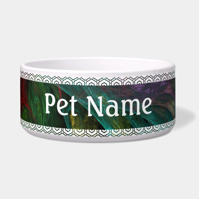 Genesis Abstract Art Dog Bowl Voerbakje (Voorkant)
