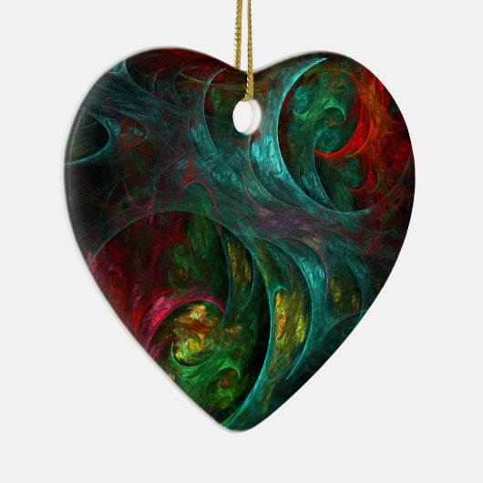 Genesis Abstracte Art Heart Ornament (Rechts)