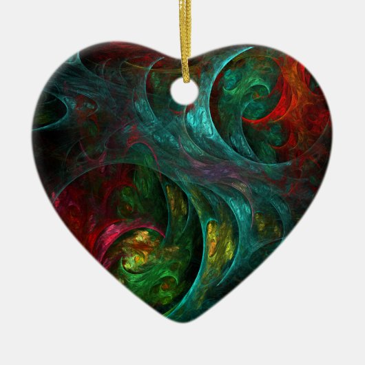 Genesis Abstracte Art Heart Ornament (Voorkant)
