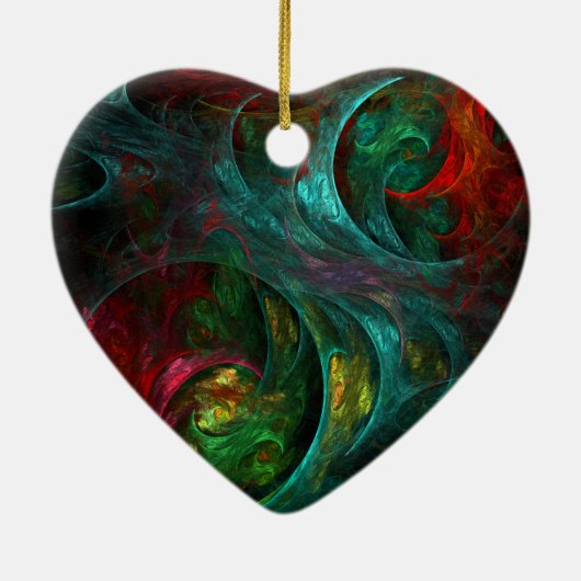 Genesis Abstracte Art Heart Ornament (Achterkant)