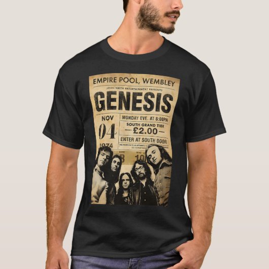 Genesis Band klassieke poster T-shirt (Voorkant)