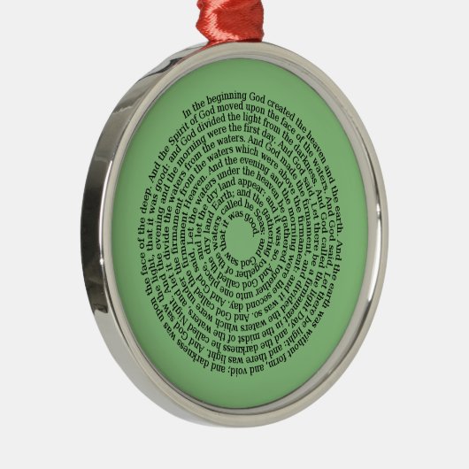 Genesis Biblical Scripting Spiral Metalen Ornament (Rechts)