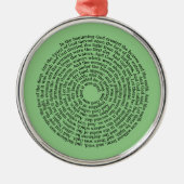 Genesis Biblical Scripting Spiral Metalen Ornament (Voorkant)