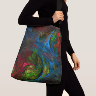Genesis Blauw Abstract Art Cross Body Crossbody Tas