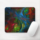 Genesis Blauw Abstract Art Mousepad Muismat (Met muis)