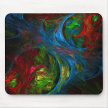 Genesis Blauw Abstract Art Mousepad