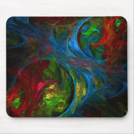Genesis Blauw Abstract Art Mousepad Muismat