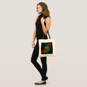 Genesis Blauwe Abstracte Kunst Monogram Tas (Voorkant (model))