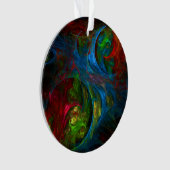 Genesis Blue Abstract Art Acrylcirkel Ornament (voorkant)