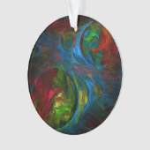 Genesis Blue Abstract Art Acrylcirkel Ornament (voorkant)