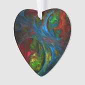 Genesis Blue Abstract Art Acrylhart Ornament (voorkant)