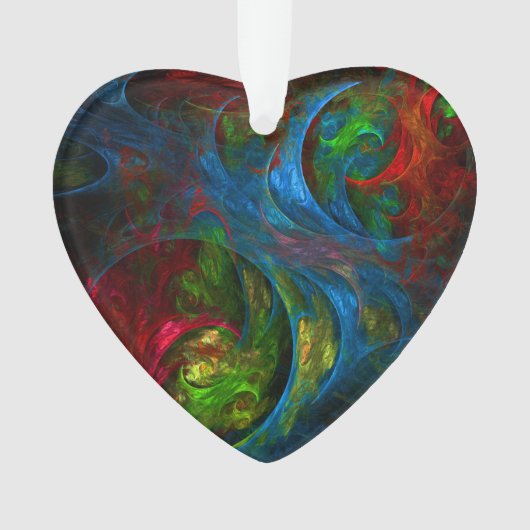 Genesis Blue Abstract Art Acrylhart Ornament (voorkant)