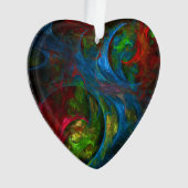 Genesis Blue Abstract Art Acrylhart Ornament (voorkant)