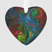 Genesis Blue Abstract Art Acrylhart Ornament (achterkant)