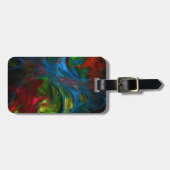 Genesis Blue Abstract Art-adres Bagagelabel (Voorkant horizontaal)