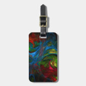 Genesis Blue Abstract Art-adres Bagagelabel (Voorkant verticaal)