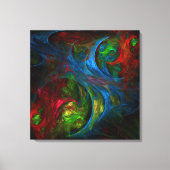 Genesis Blue Abstract Art Afdrukken van schilderdo (Voorkant)