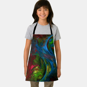 Genesis Blue Abstract Art Apron Schort
