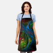Genesis Blue Abstract Art Apron Schort (Gedragen)