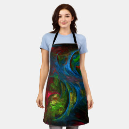 Genesis Blue Abstract Art Apron Schort