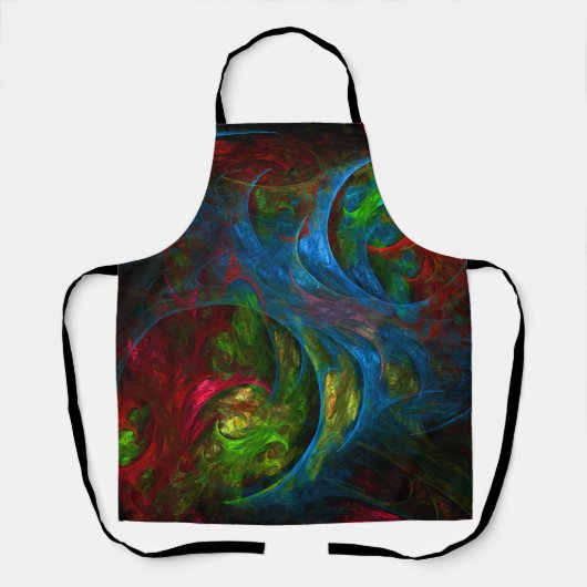 Genesis Blue Abstract Art Apron Schort (Voorkant)