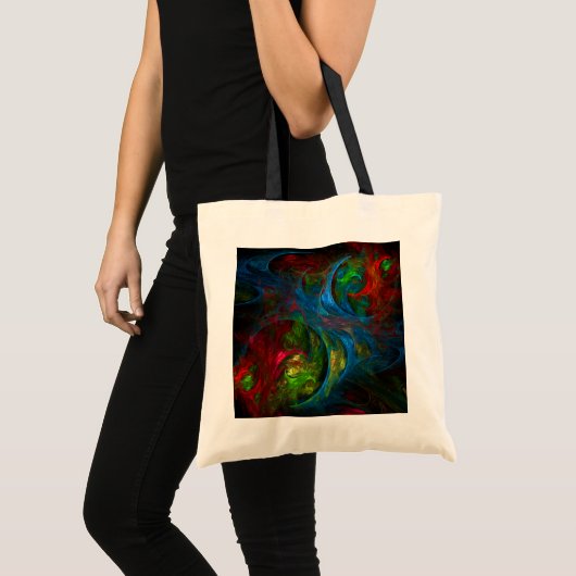 Genesis Blue Abstract Art Canvas tas (Voorkant (product))