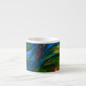 Genesis Blue Abstract Art Espresso Mok (Voorkant)