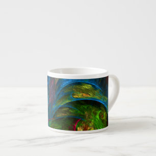 Genesis Blue Abstract Art Espresso Mok