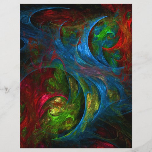 Genesis Blue Abstract Art Flyer (Voorkant)