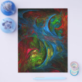 Genesis Blue Abstract Art Flyer (Enkel)