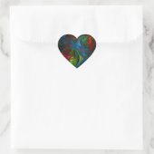 Genesis Blue Abstract Art Heart Sticker (Tas)