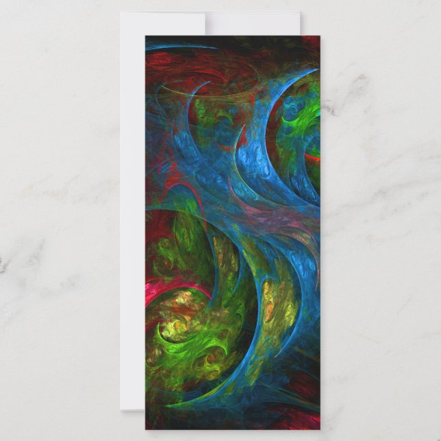 Genesis Blue Abstract Art-Kaart (Voorkant)