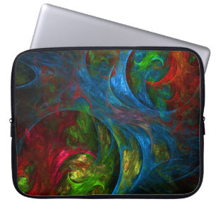 Genesis Blue Abstract Art-laptophoes Laptop Sleeve