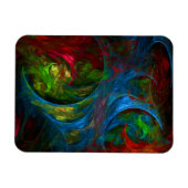 Genesis Blue Abstract Art Premium Magnet Magneet (Horizontaal)