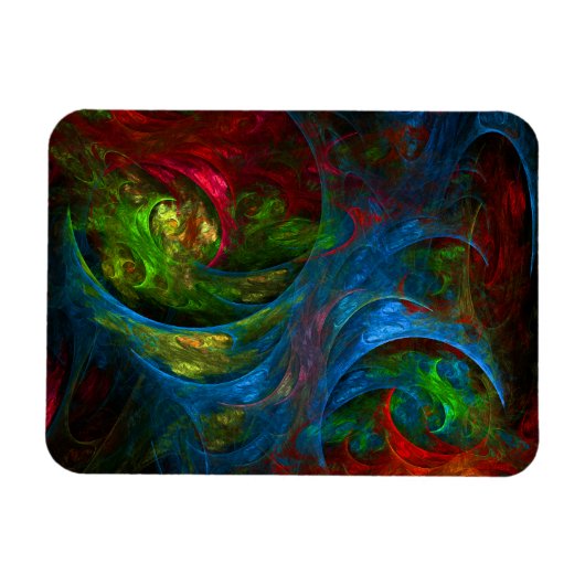 Genesis Blue Abstract Art Premium Magnet Magneet (Horizontaal)