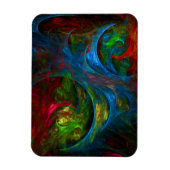 Genesis Blue Abstract Art Premium Magnet Magneet (Verticaal)