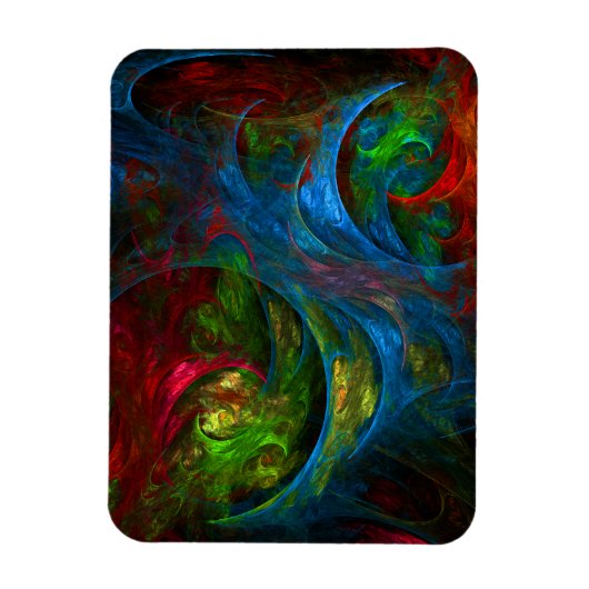 Genesis Blue Abstract Art Premium Magnet Magneet (Verticaal)