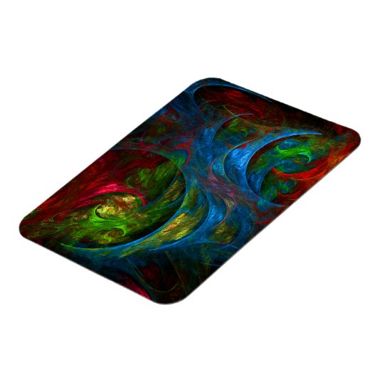 Genesis Blue Abstract Art Premium Magnet Magneet (Linkerzijde)