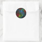 Genesis Blue Abstract Art Round Sticker (Tas)