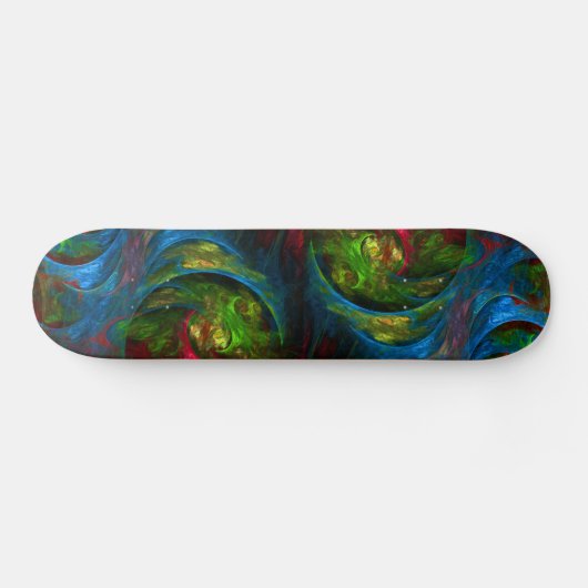 Genesis Blue Abstract Art Skateboard (Horizontaal)
