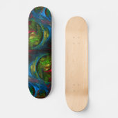Genesis Blue Abstract Art Skateboard (Voorkant)