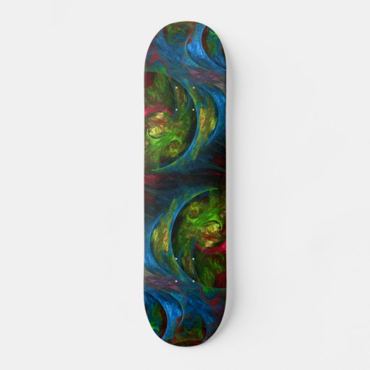 Genesis Blue Abstract Art Skateboard (Voorkant)