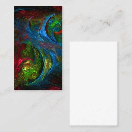 Genesis Blue Abstract Art Visitekaartje (Voorkant / Achterkant)